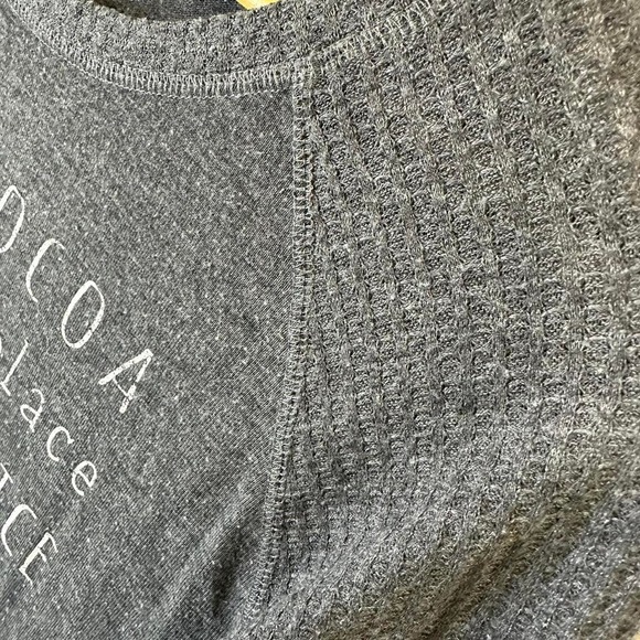 Grey & white Fall long sleeve top Woman's Medium‎ #autumnvibes - Picture 4 of 5